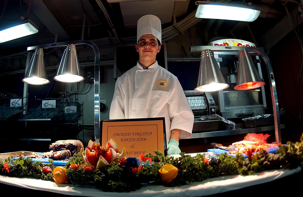 Indian chef preparing curry